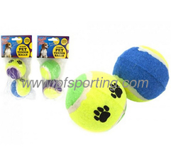 China Paquete de 2 pelotas de tenis para perros: mascotas, 2 piezas, cachorros, animales, juguetes para mascotas, divertidos y duraderos proveedor