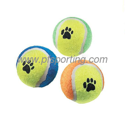 China El mejor logotipo del cliente de ventas, juguetes interactivos para mascotas de 2,5 &quot;, juguete de entrenamiento, pelota de tenis para mascotas, juguete de goma para perros proveedor