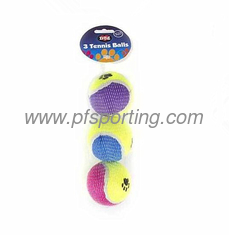 China Word of Pets paquete de 3 pelotas de tenis perros mascotas tiempo de juego masticar proveedor