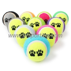 China Pet Dog Cat Footprint Pattern Pelota de tenis Juguetes proveedor