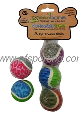 China Paquete de 2 pelotas de tenis de varios colores con patas y garras, juguete para perros, ayuda para animales proveedor