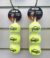 China Accesorios de alta calidad para mascotas, pelota de tenis de goma, juguete para masticar, paquete de 3 proveedor
