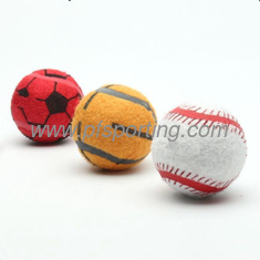 China Pelota de tenis para perros, juguete masticable para mascotas con huellas de pata, pelotas de tenis para perros chirriantes proveedor