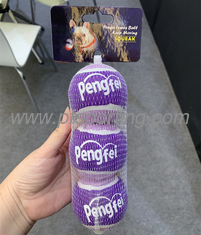 China Pelota de tenis de feliz cumpleaños para perro, paquete de 3 pelotas de chirrido de colores brillantes, juguete para masticar proveedor