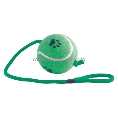 Pelota de tenis para mascotas de 2,5 pulgadas con cuerda proveedor