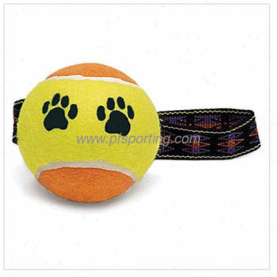 Pelota de tenis para mascotas de 2,5 pulgadas con cuerda proveedor