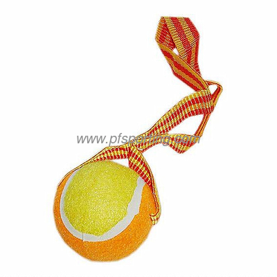 Pelota de tenis para mascotas de 2,5 pulgadas con cuerda proveedor