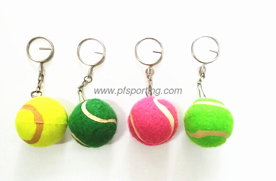 pelota de tenis con logotipo personalizado amarillo con llavero proveedor