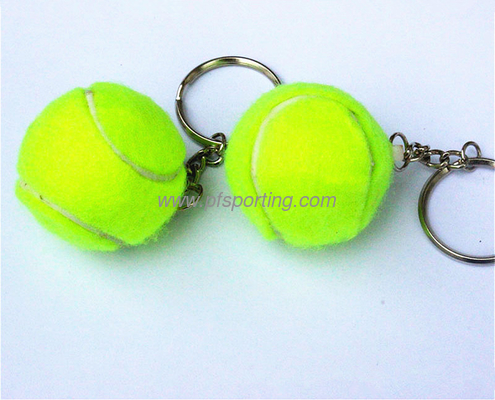pelota de tenis con logotipo personalizado amarillo con llavero proveedor