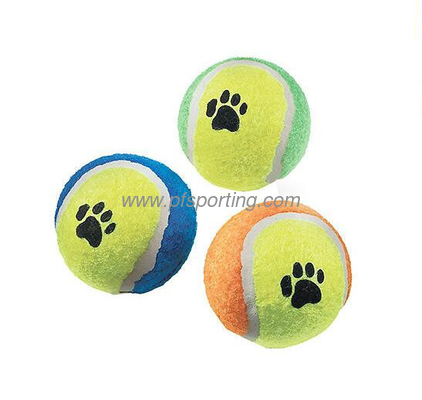 El mejor logotipo del cliente de ventas, juguetes interactivos para mascotas de 2,5 &quot;, juguete de entrenamiento, pelota de tenis para mascotas, juguete de goma para perros proveedor