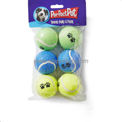 Pelotas de tenis para masticar perros y mascotas, 6 uds., divertidas pelotas de juguete para gatos proveedor