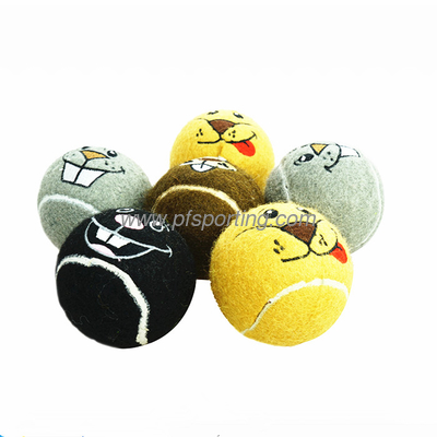 Pelotas de tenis para mascotas de goma ecológicas de 2,5 &quot;de diámetro con logotipo personalizado para perros, juguetes seguros para perros para entrenamiento de ejercicios proveedor