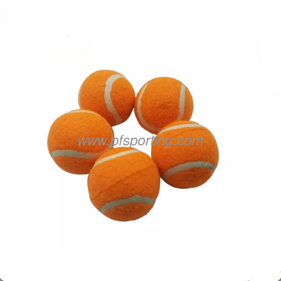 Pelota de tenis para mascotas naranja de juguete para buscar perros de goma suave de 6,2 cm para exteriores proveedor