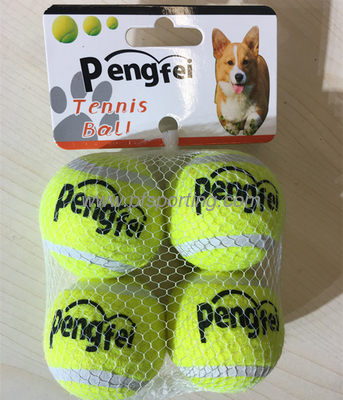 4 pelotas de tenis para perros a granel coloridas interactivas para mascotas, regalo para jugar, hacer ejercicio y entrenar, fácil de atrapar de 2,5 pulgadas proveedor