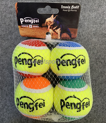 4 pelotas de tenis para perros a granel coloridas interactivas para mascotas, regalo para jugar, hacer ejercicio y entrenar, fácil de atrapar de 2,5 pulgadas proveedor