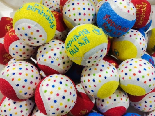 Squeakair Ball - Juguete para perros Pelotas de tenis con chirrido de primera calidad, suaves con los dientes - Grande proveedor