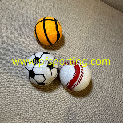 El entrenamiento material respetuoso del medio ambiente modificado para requisitos particulares fábrica del perro de Logo Printed Rubber Tennis Ball juega el animal doméstico interactivo Toy Bal de las bolas proveedor