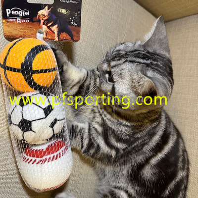 El entrenamiento material respetuoso del medio ambiente modificado para requisitos particulares fábrica del perro de Logo Printed Rubber Tennis Ball juega el animal doméstico interactivo Toy Bal de las bolas proveedor