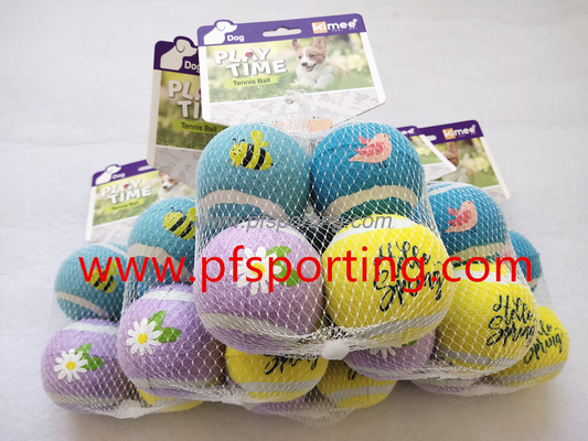 Juguetes de goma del perro de la pelota de tenis del perro casero interactivo al por mayor profesional más barato del OEM de los fabricantes proveedor