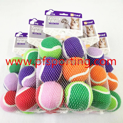 Perro determinado listo Toy Squeaks When Squeezed Multi-Packs de las pelotas de tenis del chirrido de la búsqueda de la fuente del animal doméstico - para el medio pequeño - Larg proveedor